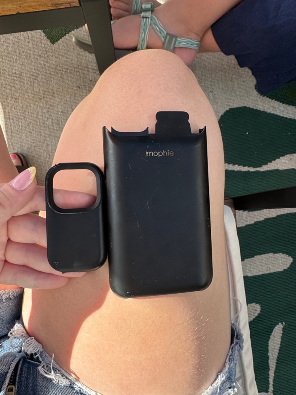 mophie Black Portable Battery Phone Case with Camera Cover